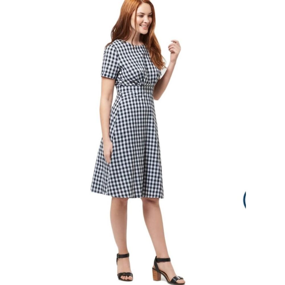 Sugarhill boutique Jaya retro black and white gingham midi dress